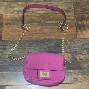 Juicy Couture Pink‎ Crossbody Bag with Gold Chain
